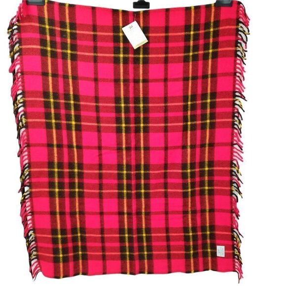 Vintage Other - Vintage Faribo Catnapper Plaid Blanket 45" x 50" NWT New NOS Tartan Red Yellow